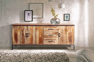 Sideboard Kommode 180 x 80 x 40 cm Mangoholz massiv ARTA