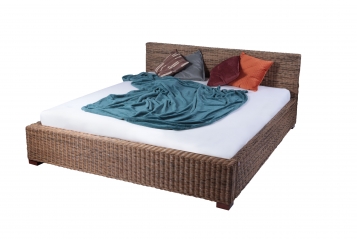 SAM® Rattanbett Korbbett natur aus Rattan-Geflecht 200 x 200 cm ALARIC