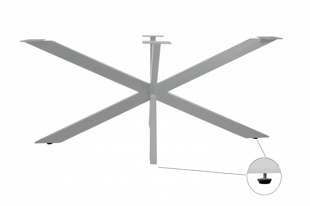 Esstisch Baumkante massiv Akazie Natur 160 x 85 Spider-Gestell silber CALI itemprop=