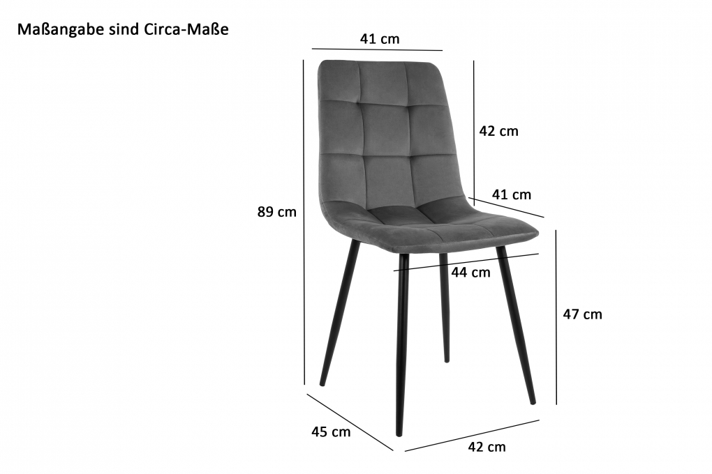 SAM® Polsterstuhl Schalenstuhl mit Stoffbezug samt/grau ULLI itemprop=