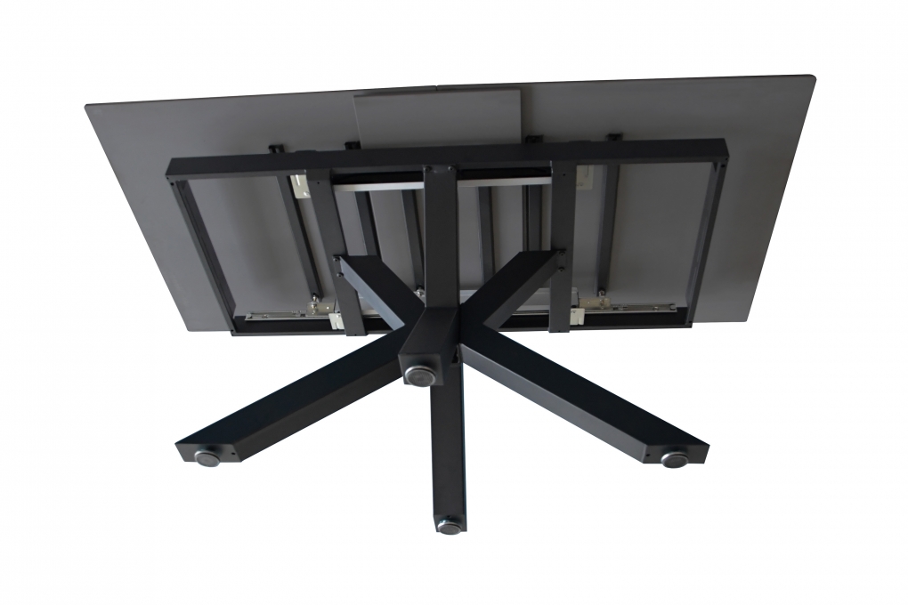 Esstisch Keramik schwarz 180(220) x 90 ausziehbar Spider-Gestell schwarz MILLIE itemprop=