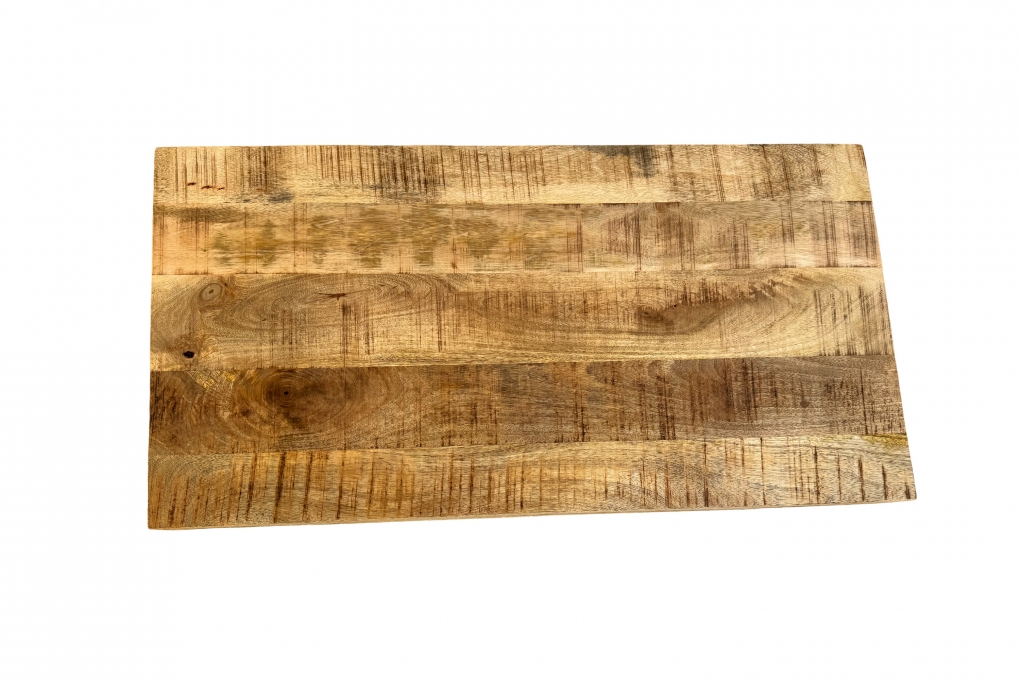 Couchtisch gerade Kante Mangoholz massiv Natur/Rau 100 x 55 U-Gestell schwarz NADIA itemprop=