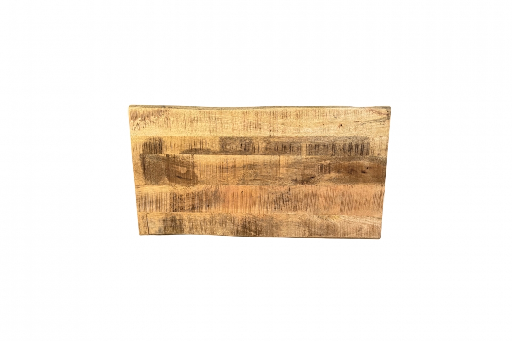 Couchtisch Baumkante Mangoholz massiv Natur/Rau 100 x 55 U-Gestell schwarz NAYLA itemprop=