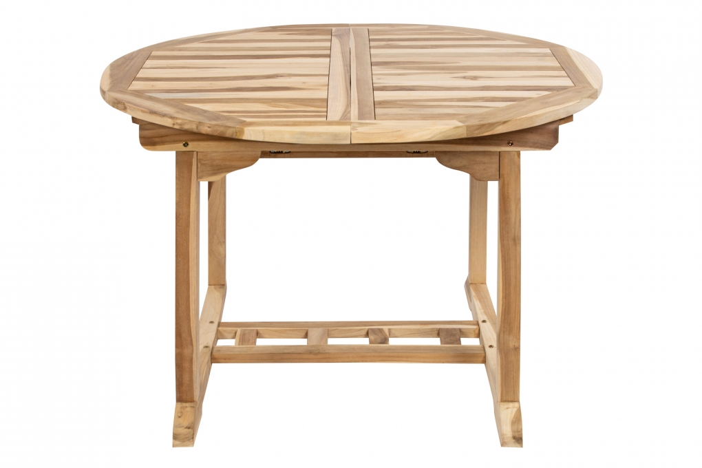 SAM® Gartentisch ausziehbar Teak Holz 120 - 170 cm oval BORNEO itemprop=