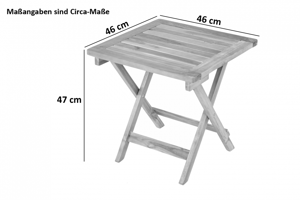 SAM® Balkontisch Beistelltisch Akazienholz 46 x 46 cm CURRY itemprop=