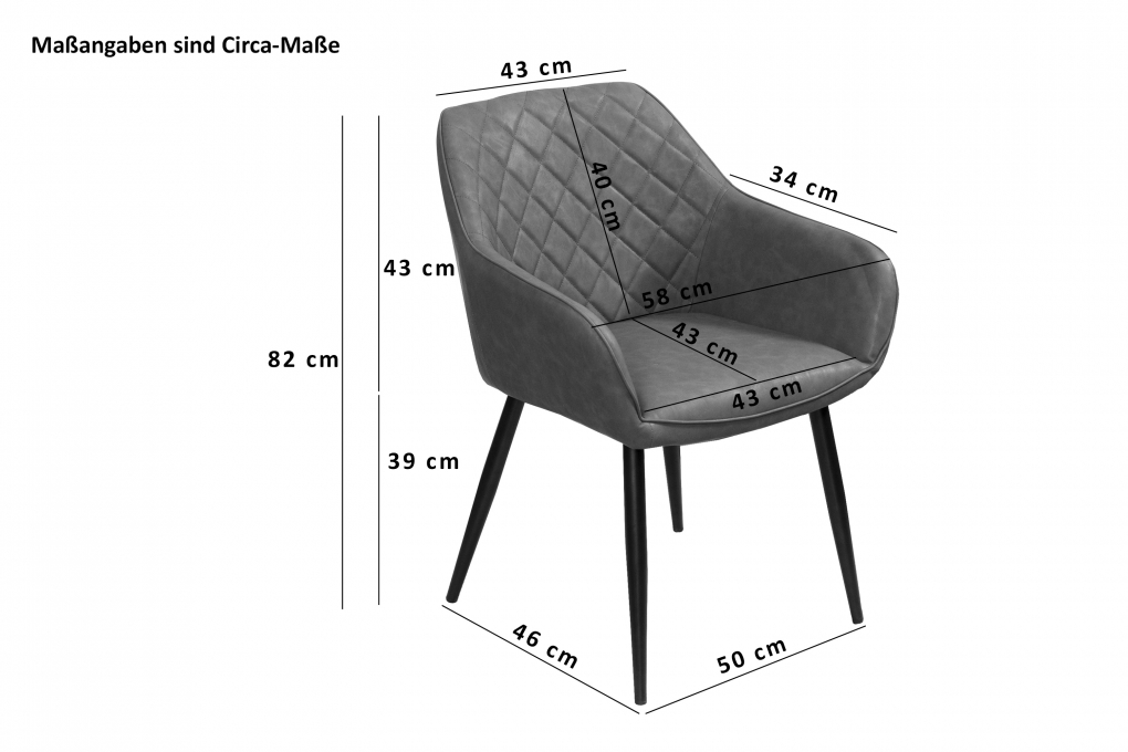 SAM® Esszimmerstuhl Anthrazit skandinavischer Stil LASSE itemprop=