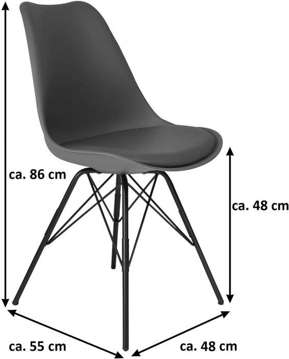 Essgruppe 140 cm Mango naturfarben U-Gestell schwarz mit 6 Stühlen NORINA itemprop=