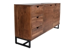 Sideboard Kommode Akazienholz nussbaumfarben massiv 145 x 80 cm Sukhothai