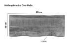 Tischplatte Baumkante Mango massiv 60 x 40 cm CURTIS