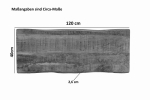 Tischplatte Baumkante Mango massiv 120 x 40 cm CURTIS