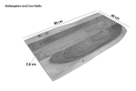 Tischplatte Baumkante Akazie Eiche 80 x 40 cm CURTIS