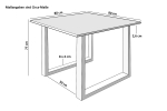 Esstisch Baumkante Massiv Akazie natur 80 x 80 weiß NOAH