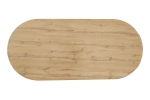 Esstisch 204 x 90 cm Holz Wildeiche-Optik gerade Kante oval V-Gestell OVI