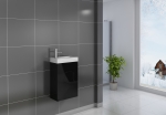 SAM® Gäste-WC Waschbecken 40 x 22 cm schwarz Vega