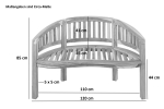 Gartenbank Bananenbank Teak 120 cm 2 Sitzer Bananenbank BANANA