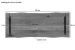 Konsolentisch  Baumkante Industrial-Design Wildeiche massiv 100x40 cm schwarz GERDA